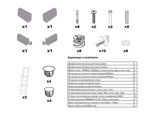 Корпус навесной 600*340 высотой 720 под 2 фасада с сушкой