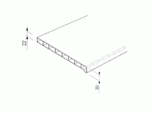 Подоконник пласт. Moeller LD S 30 /300/ белый матовый /1,5м