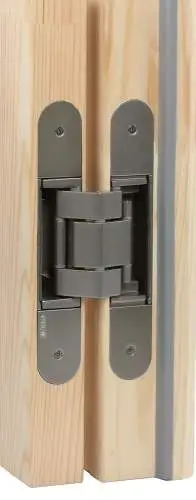 Петля скрытая, 3D, универсальная, 190x31 мм, 120 кг, цамак/алюминий, матовый никель