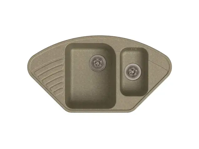 Мойка врезная угловая GF-QUARZ (Z14) 93х50см, цвет песочный, кварц