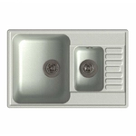 Мойка врезная с крылом GF-QUARZ (Z21К) 74х48см, цвет серый, кварц