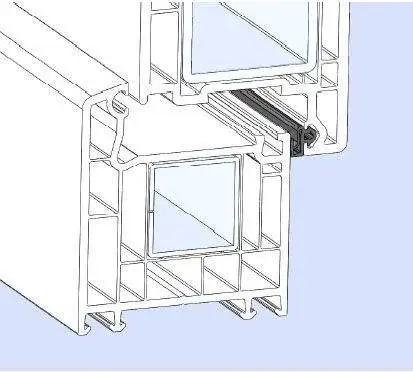 Уплотнитель для створки VEKA, серый