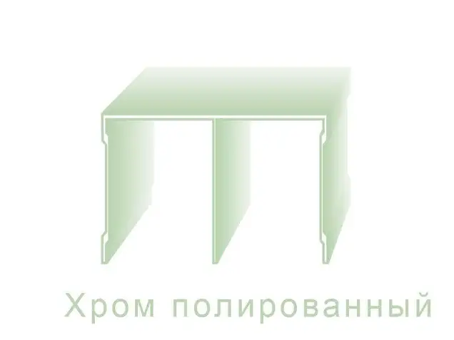 Направляющая верхняя, алюминий, L=5800 мм, хром полированный.