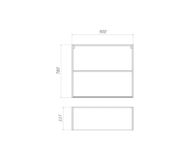 Корпус навесной 900*340 высотой 780 под подъемник Blum Aventos HF
