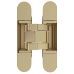 (1 кор.=2 петли) Петля скрытая ELEMENTIS, серия ITALY,, универсальная, 3D, 135x27 мм, 60 кг, цамак, цвет золото матовое