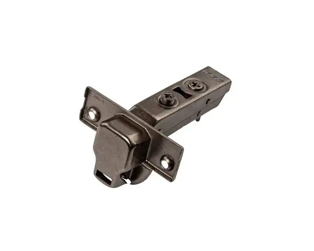 Петля для накладных дверей Alphalux Titan Clip-On, Soft-Close, угол открывания 100°, 52 мм, чашка 35 мм, титан