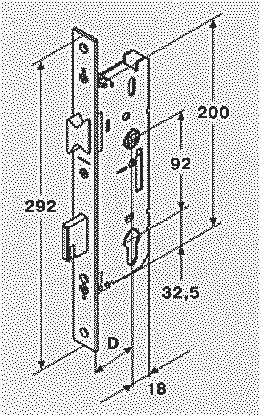 Замок однозапорный Maxbar 803PZ 45/16/92/8 никелированный без защелки