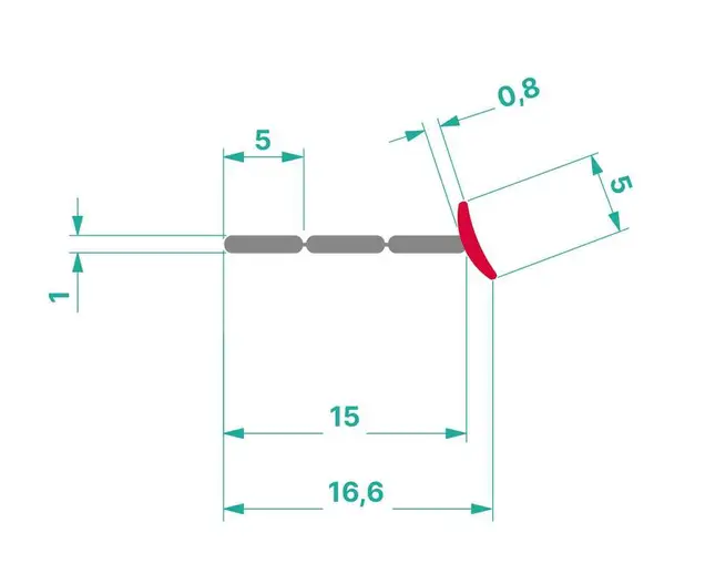 Уплотнитель для столешниц Clear Line 5 метров, ваниль