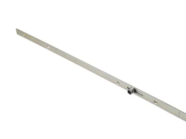 Замок Maxbar №856 привод от ручки F16/55/92/8мм, с 4 роликовыми цапфами удлиняемый Серебристый
