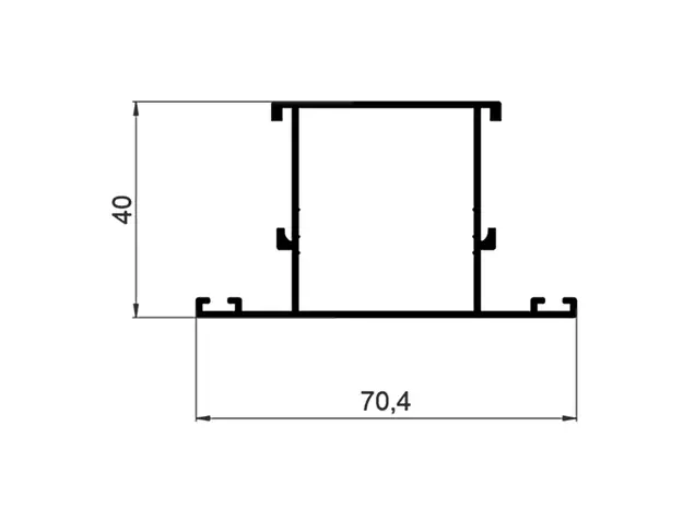 P400/17X Профиль импоста дверной RAL 9016 6м.