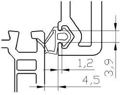 Уплотнитель для створки VEKA, серый