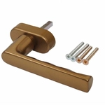 Ручка оконная алюминиевая  HOPPE Hamburg SecuForte, штифт vario fit 32-42 мм, 45°, 2 винта М5х45,  2 винта М5х50, бронза