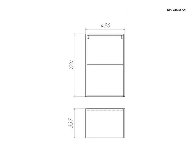 Корпус навесной 450*340 высотой 720 под фасад, ЯШТ 3128