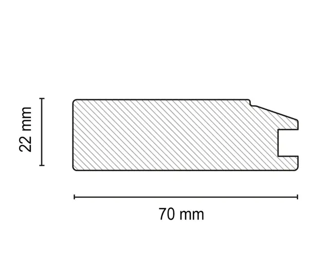 Профиль MP-5176 МДФ AGT SUPRAMAT 22*70*2800 мм, супермат, серый бесконечный 3017