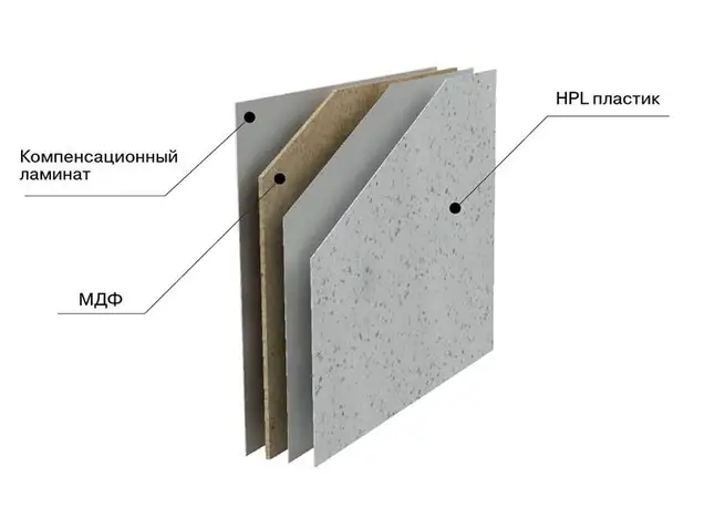 Стеновая панель из МДФ ALPHALUX  Дуб светлый (Rovere) S073 FRAS, HPL пластик, 4200*648*6 мм.