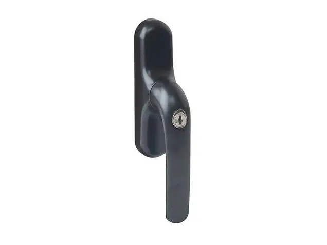 Ручка оконная Prima с ключом, под микропроветривание, черная RAL9005, 01191500