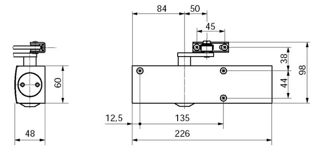 Доводчик GEZE TS 2000 VBC EN2/4/5, без тяги, Белый RAL9016