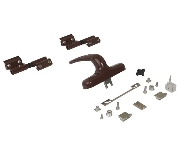 Комплект поворотный Giesse Classic V.02, коричневый RAL8017, 01188490