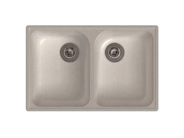 Мойка врезная GF-QUARZ (Z15) 74х48см, цвет белый, кварц