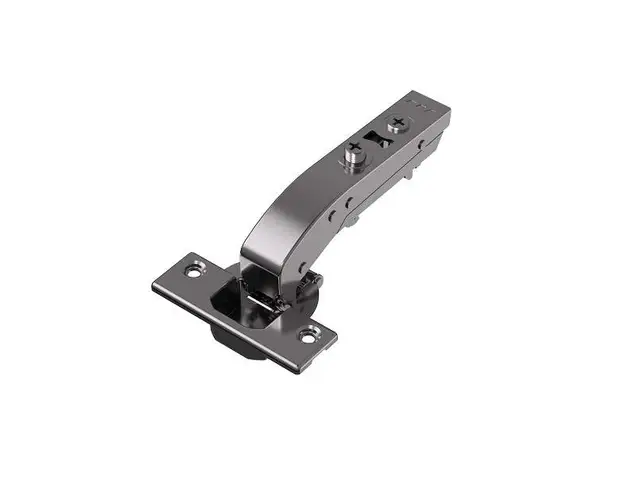 Петля для угловых дверей +90° Alphalux Titan Clip-On, без пружины, угол открывания 100°, 48мм, чашка 35 мм, титан