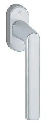 Ручка оконная алюминиевая  HOPPE Hamburg, штифт vario fit 32-42 мм, 45°, 2 винта М5х45,  2 винта М5х50, серебро F1