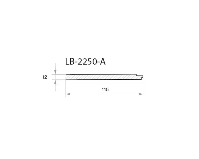 Профиль МДФ AGT LB-2250-A 12*115*2800 мм, бьянко 366