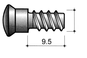 Винт для стяжки-полкодержателя SI03, сталь, цинк. покр. D5 x 9,5мм