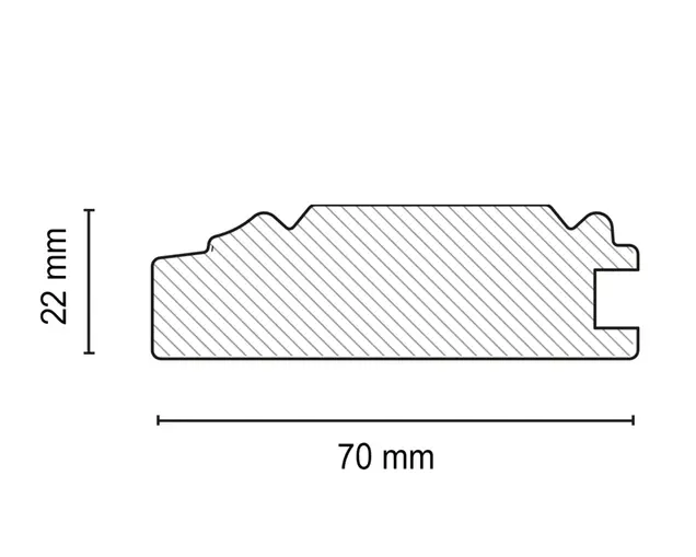 Профиль MP-5174 МДФ AGT SUPRAMAT 22*70*2800 мм, супермат Лондон блюз 3011