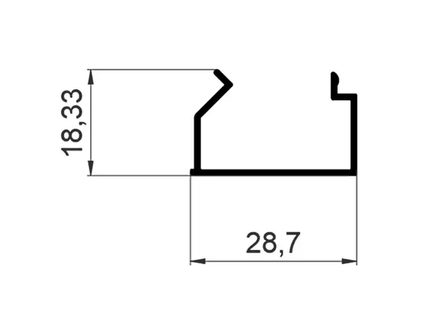 P400/30X Штапик 28,5 мм (под стекло 3-4 мм) усил. RAL 9016 6м.
