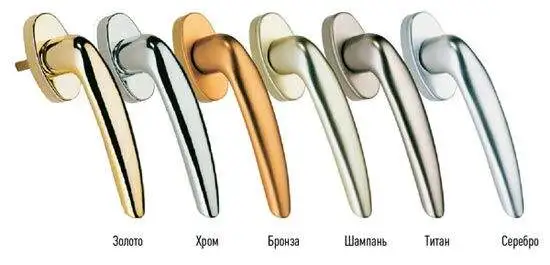 Ручка оконная Rhapsody, штифт 35мм, 45°, светлая бронза