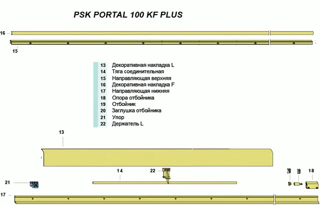 Комплект направляющих PSK PLUS Gr.130/286, белый