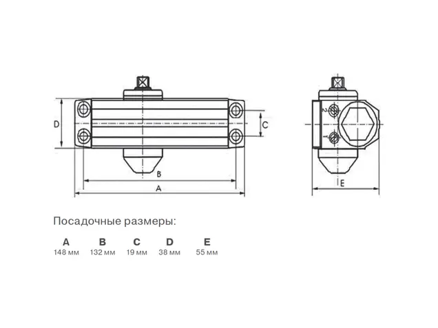 Доводчик Elementis 602 EN2 Черный RAL9005