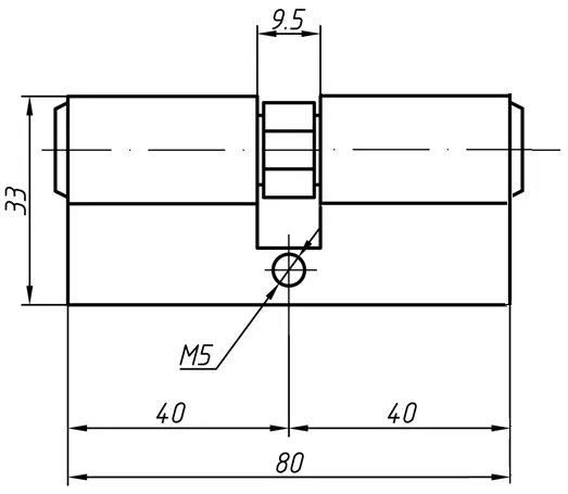 Цилиндр профильный MAXBAR 847/K 40-40, никелированный