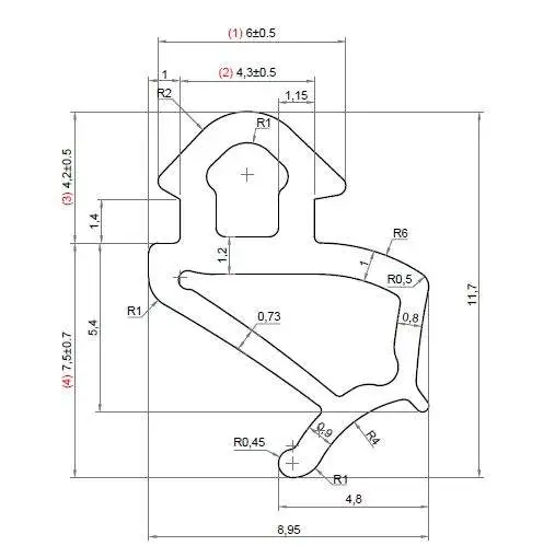 Уплотнитель для профиля VEKA 254 (створка),EPDM, чёрный