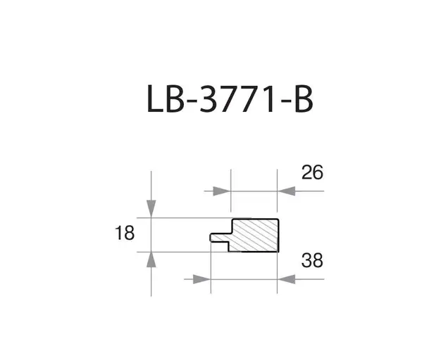Профиль МДФ AGT LB-3771-B 18*38*2800 мм, супермат чарующий океан 3029