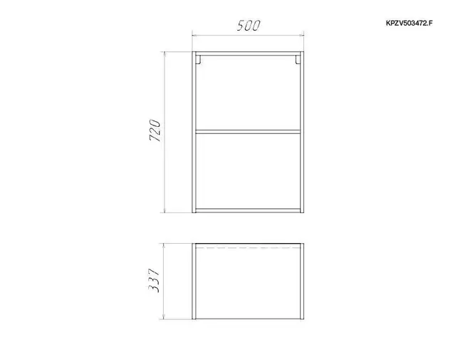 Корпус навесной 500*340 высотой 720 под фасад, ЯШТ 3128