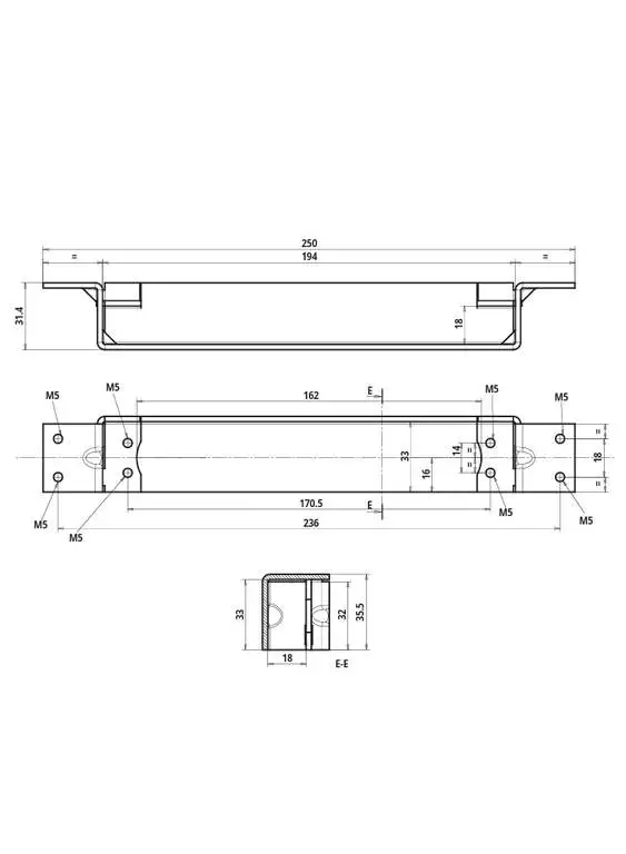 Пластина фиксирующая для скрытых петель OTLAV 130x91 мм, для металиических рам, для прикручивания, оцинкованная