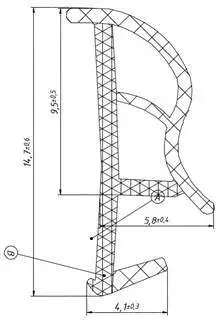 Уплотнитель контурный для межкомнатных дверей, ТЭП, белый RAL 9016