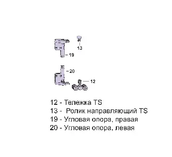 Комплект подвижных петель C D FS TS