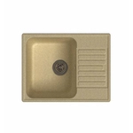 Мойка кварцевая Garda 620 Ivory, в комплекте выпуск + перелив. Цвет слоновая кость