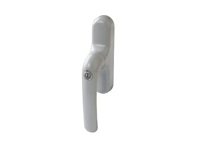 Ручка оконная Prima с ключом, под микропроветривание, серебристая RAL9006, 01191970