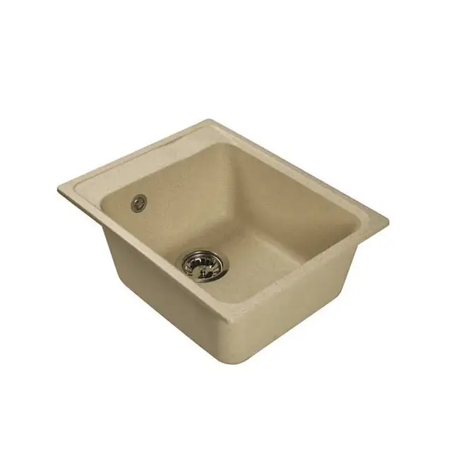 Мойка мраморная Nemi 510 Ivory, в комплекте выпуск + перелив. Цвет слоновая кость