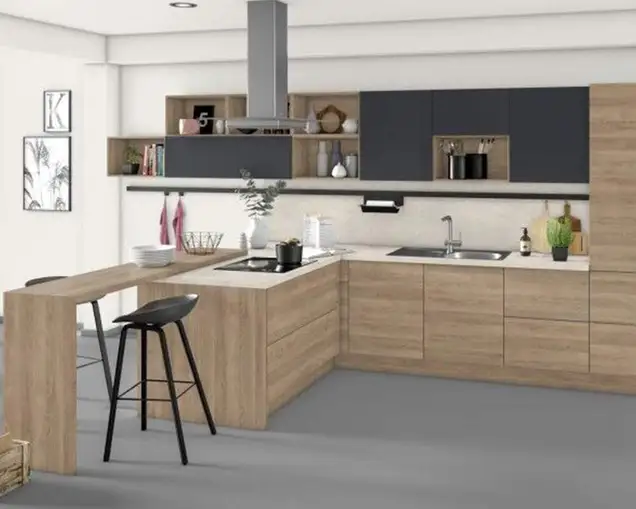 Угловой элемент постформинг R3 F486 ST75 Спаркл Грейн белый SELECT, 900*900*38 мм,