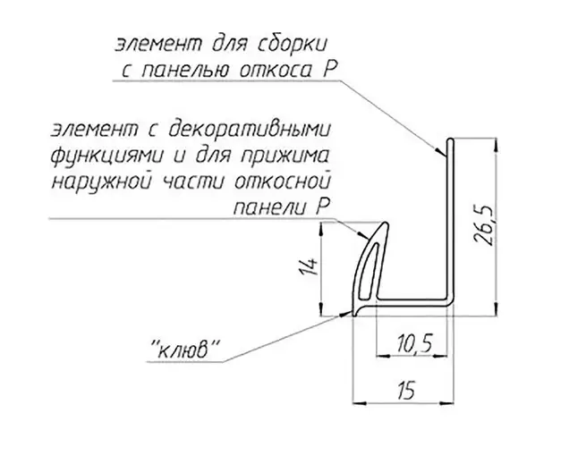 Стартовый профиль Qunell St-25мм дуб шефилд светлый (LG GF402_5F) 6,0 м