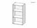 Корпус навесной высокий 500*340 высотой 960 под 2 складных фасада (Free Fold), ЯШС 3127