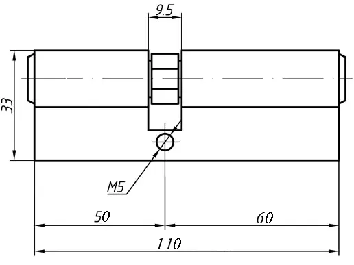 Цилиндр профильный MAXBAR 50 (ключ)/60 (ключ),никелированный