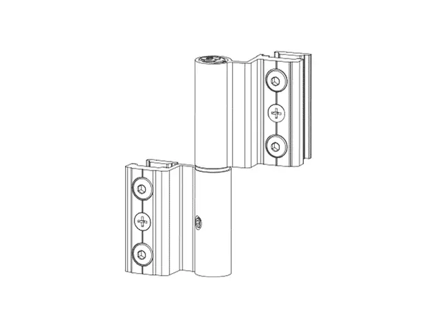 Петля дверная для профиля Alumark S40, двухчастная, неокраш.