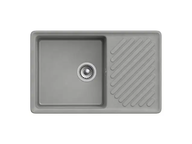 Мойка врезная с крылом GF-QUARZ (Z52) 760*480, серый