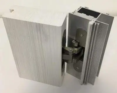 Петля скрытая для компланарных дверей, универсальная, 3D, 130x32/25 мм, 60 кг, цамак и алюминий, с 4 накладками и 4 винтами для крепления накладок, никель матовый