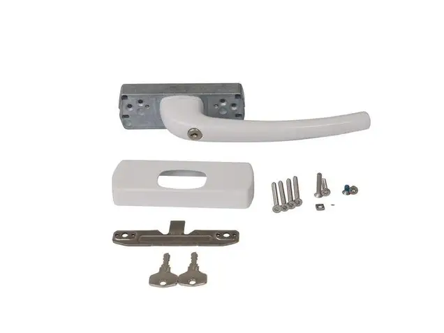 Ручка с ключом GS1000-HD, левая, белый RAL9010, 09739410N